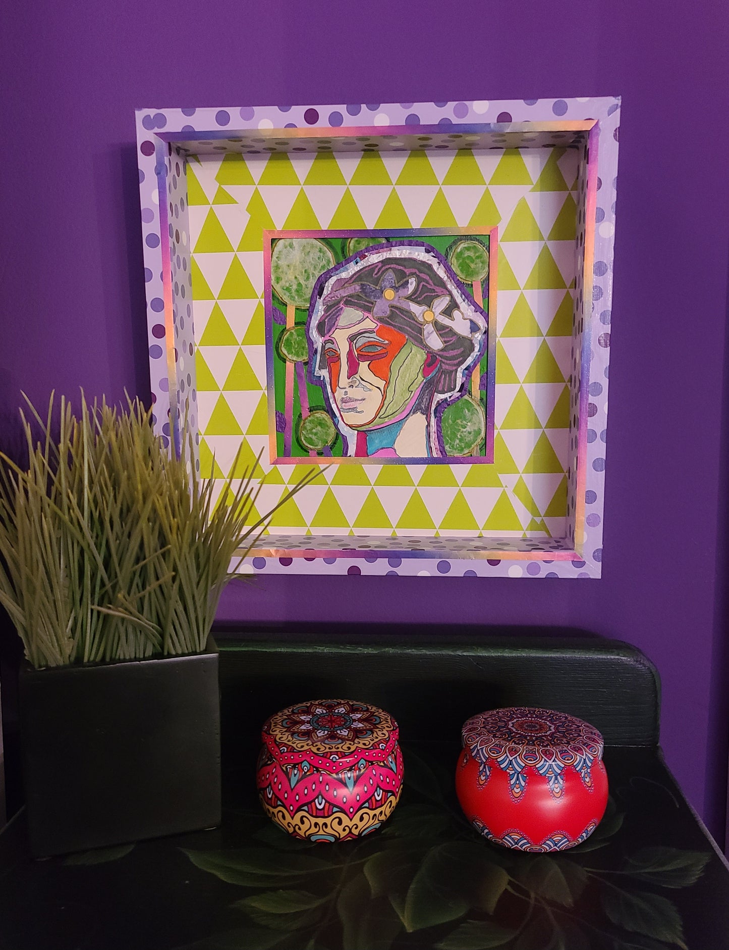 Athena 3 - Mixed-media Art Piece - Decoupage Frame