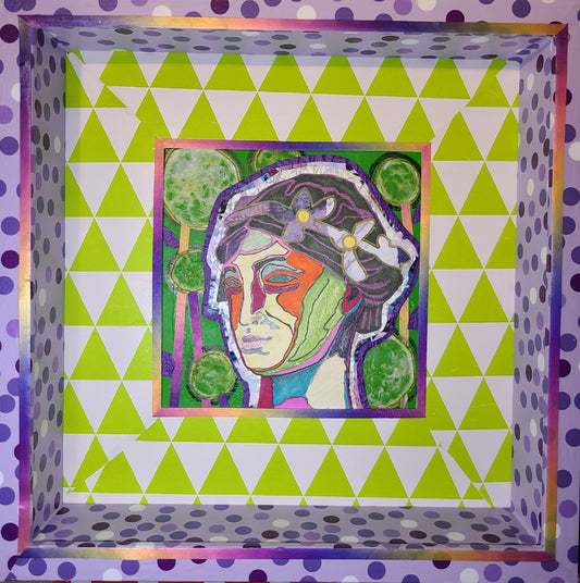 Athena 3 - Mixed-media Art Piece - Decoupage Frame