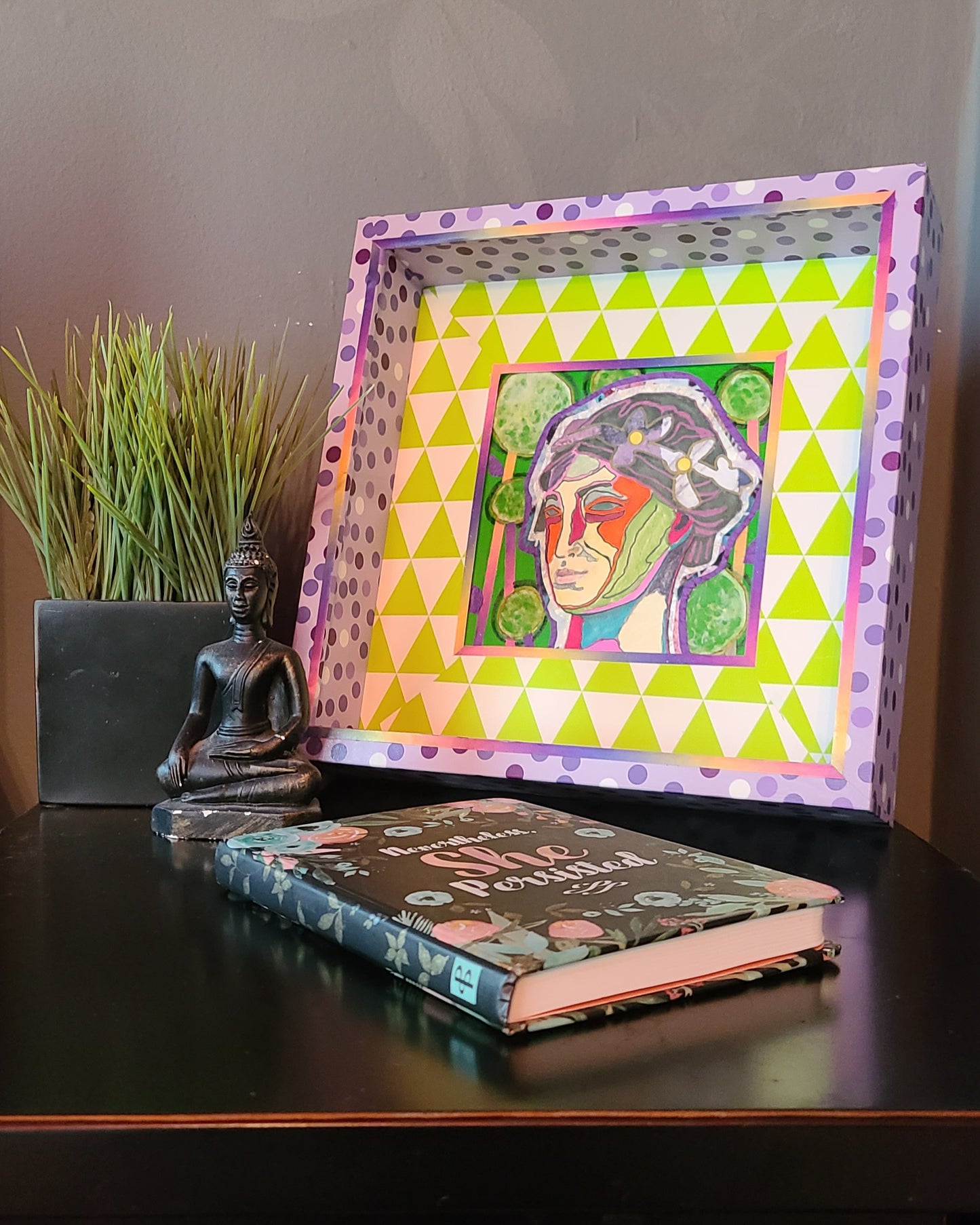 Athena 3 - Mixed-media Art Piece - Decoupage Frame