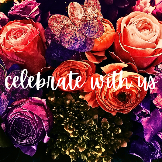 Wedding Stationery Package - Bold Floral with Violet Back