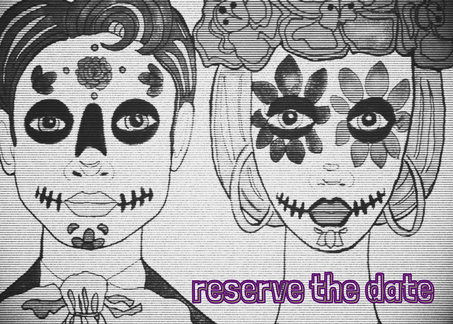 Wedding Stationery Package - Quirky Betrothed Couple - Classic