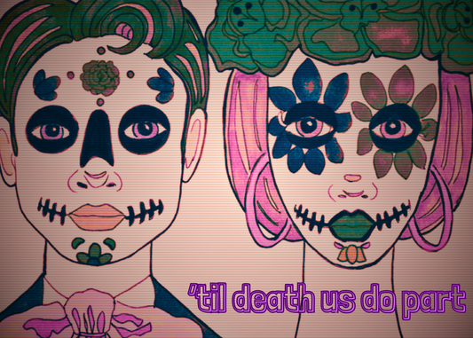 Wedding Stationery Package - Quirky Betrothed Couple - Vintage