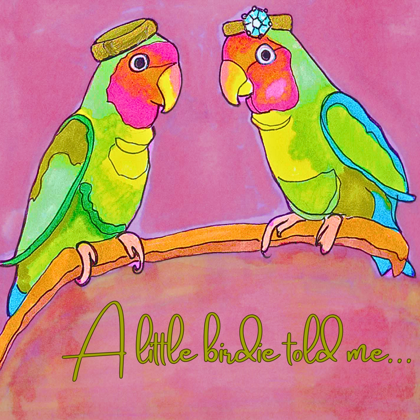 Wedding Stationery Package - Colourful Love Birds