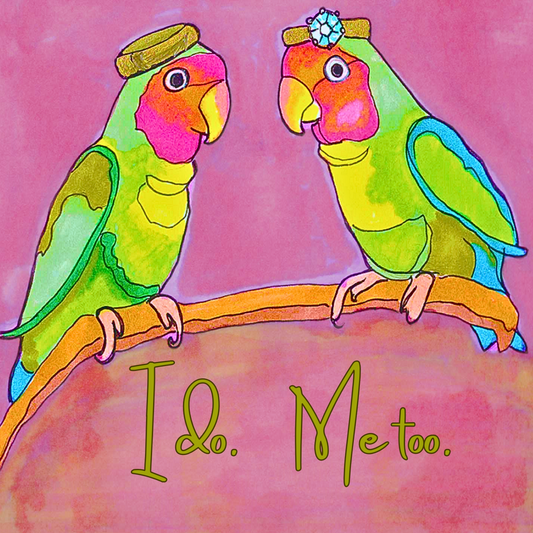 Wedding Stationery Package - Colourful Love Birds